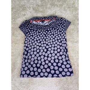 Tommy Hilfiger Women's Blouse Top Size Medium Blue Gray Polka Dots D948